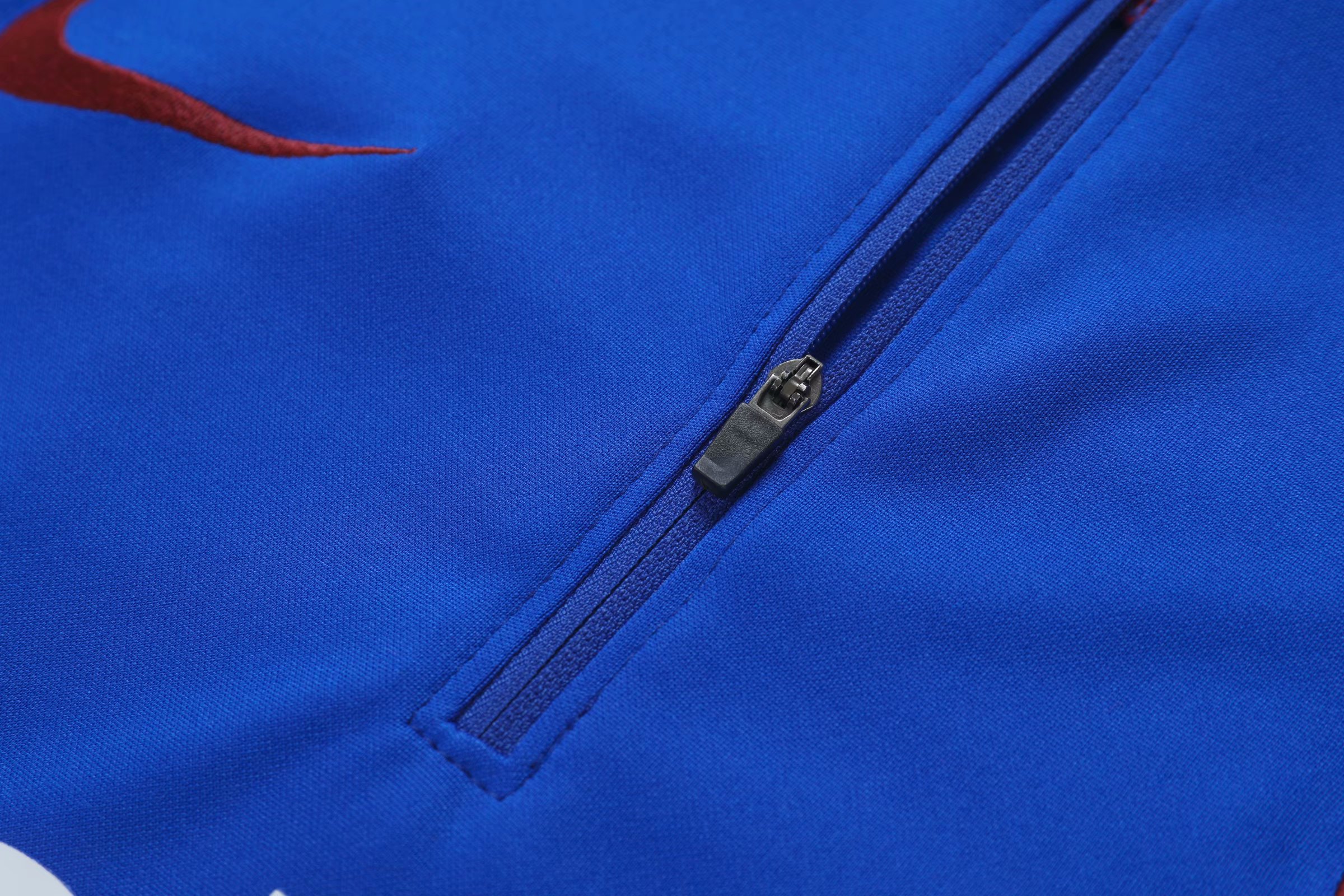 2019-20 Barcelona Blue Zipper Sweat Shirt Kit